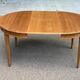 Louis XVI round extendable dining table renovated medium oak 160cm