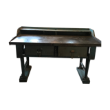 Cast iron and wood workbench