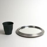 Round mirror to ask grooved stainless on board made in france 50 years