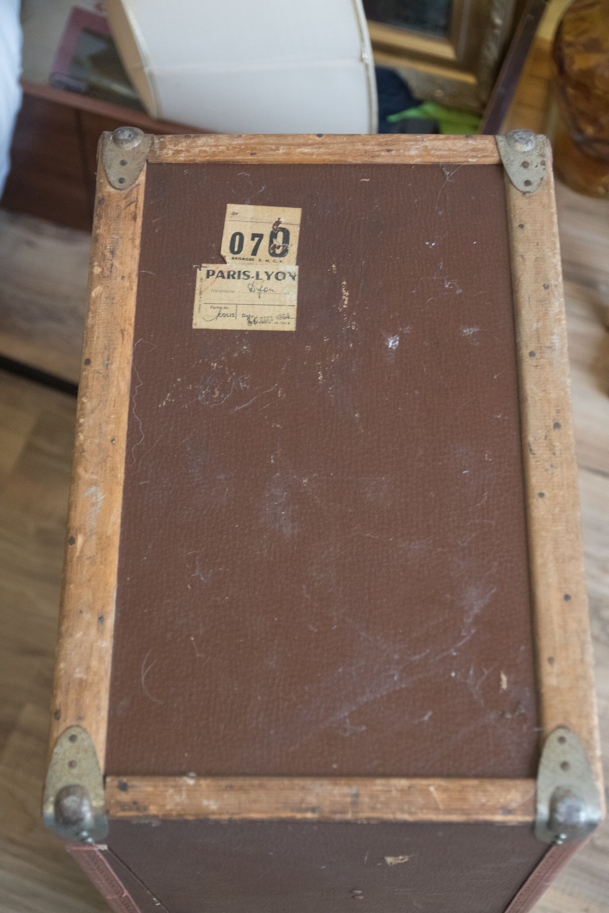 Vintage cabin trunk of the house "the bernard trunk"