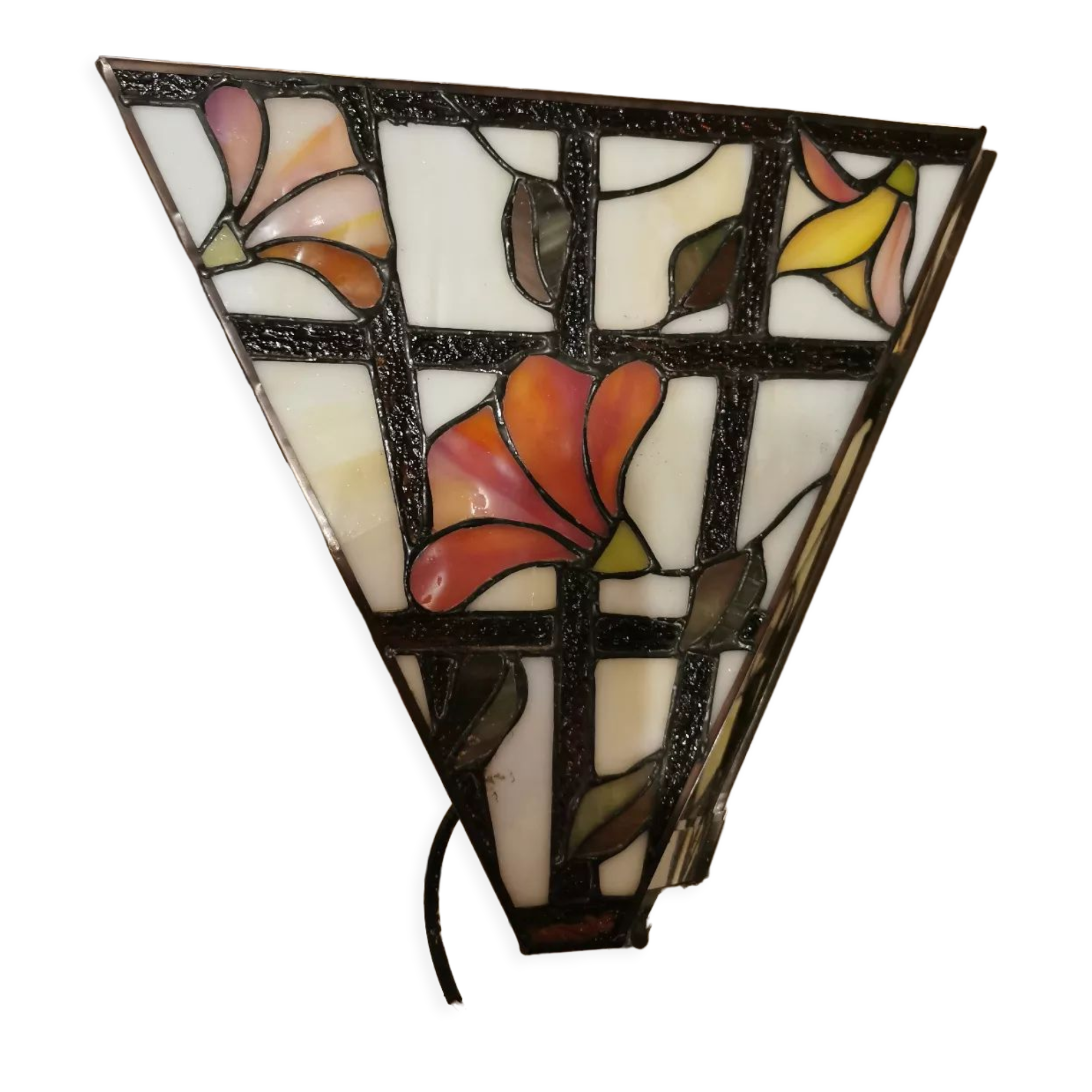 Stained glass wall lamp