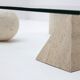 Metafora travertine coffee table by Massimo & Lella Vignelli, Italy
