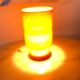 Vintage orange ceramic table lamp 1970