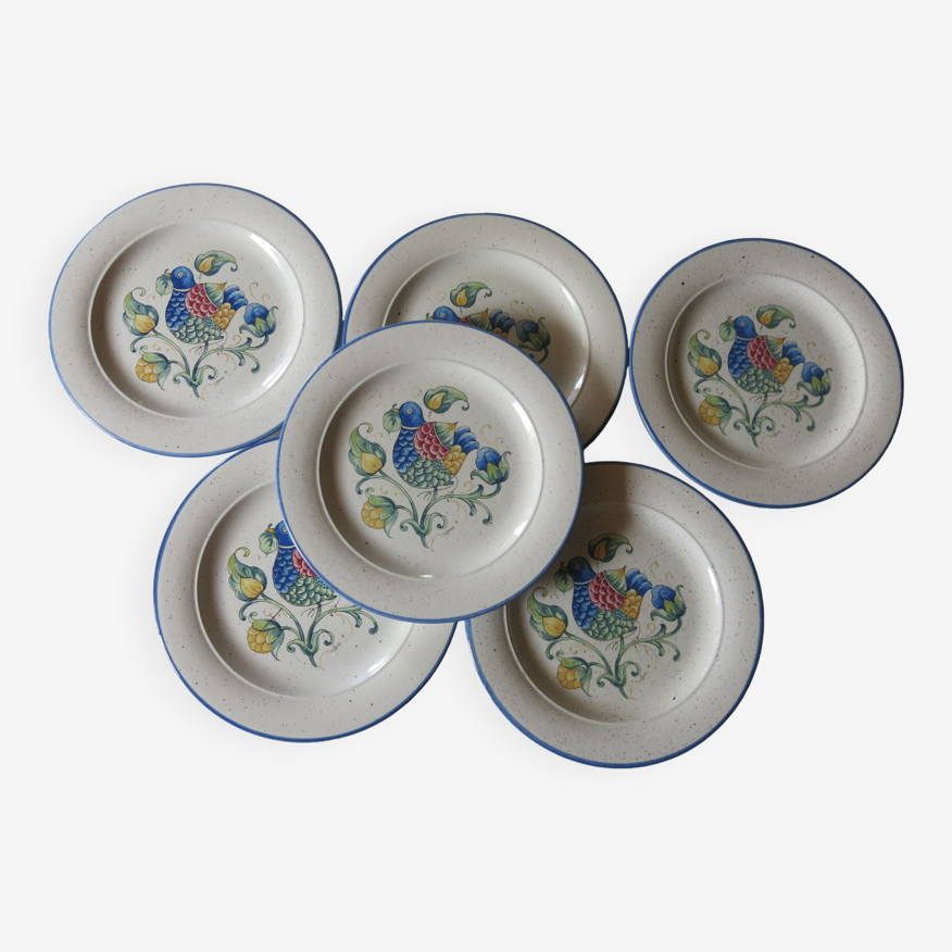 6 dessert plates from the Tiffany made in italy shop | Selency