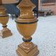Pair of large Le Dauphin Verdennes lamps made of turned wood from the 1970s.