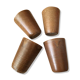 4 sandstone cups with chestnut gradients. Stamped GP DIGOIN