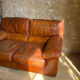 Canapé cuir vintage 2 places 