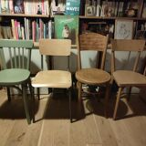 Set of bistro and school chairs