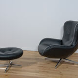Armchair ML 214 with Ottoman by Illum Wikkelsø for Mikael Laursen 1960s