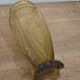 Large Art Deco yellow glass vase