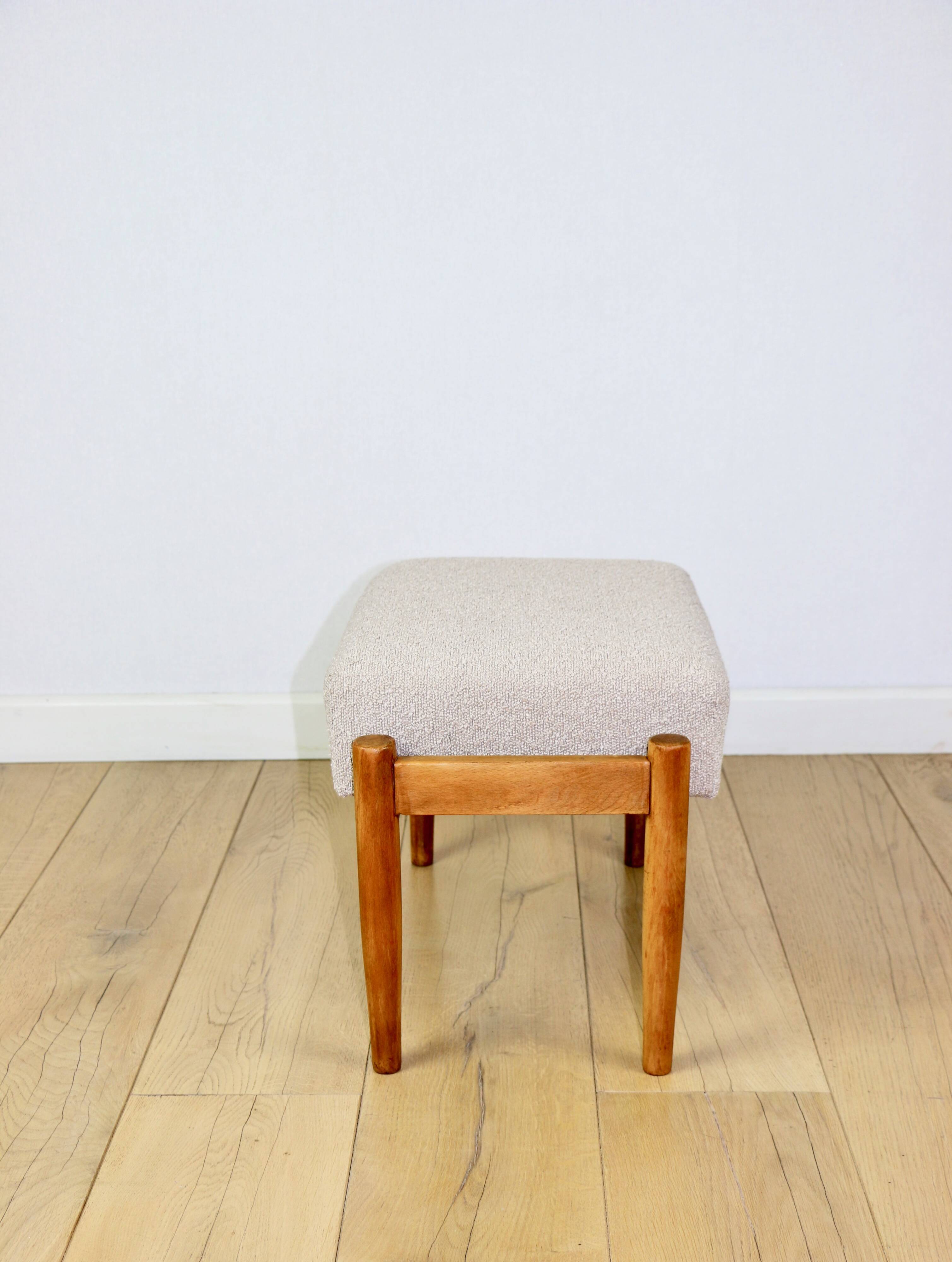 Edmund Homa stool beige boucle seat