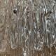 Midcentury ice glass plexi chandelier by kalmar
