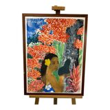 Tahitian portrait signed Magnard