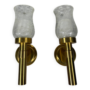 Jean PERZEL (1892 - 1986) Pair of modernist wall lights circa 1960 20th century