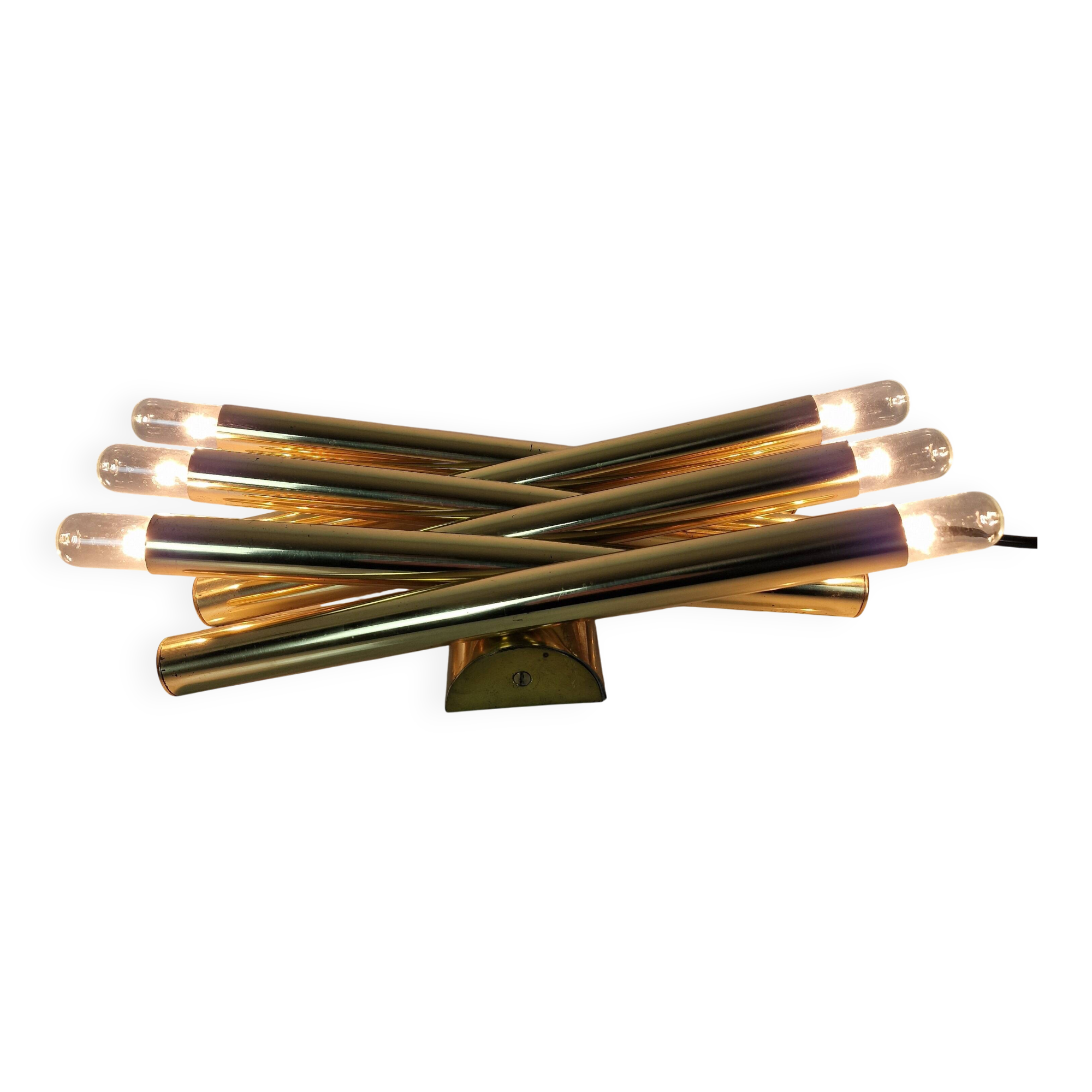 Italian Wall Lamp with Six Lights, in the Style of Gaetano Sciolari, circa