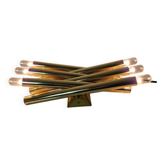 Italian Wall Lamp with Six Lights, in the Style of Gaetano Sciolari, circa