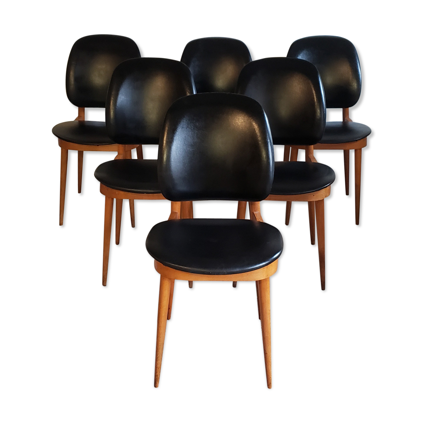 Series of 6 chairs Baumann Pegasus