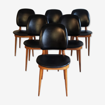 Series of 6 chairs Baumann Pegasus