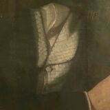 Oil on canvas noble portrait frame mounted key