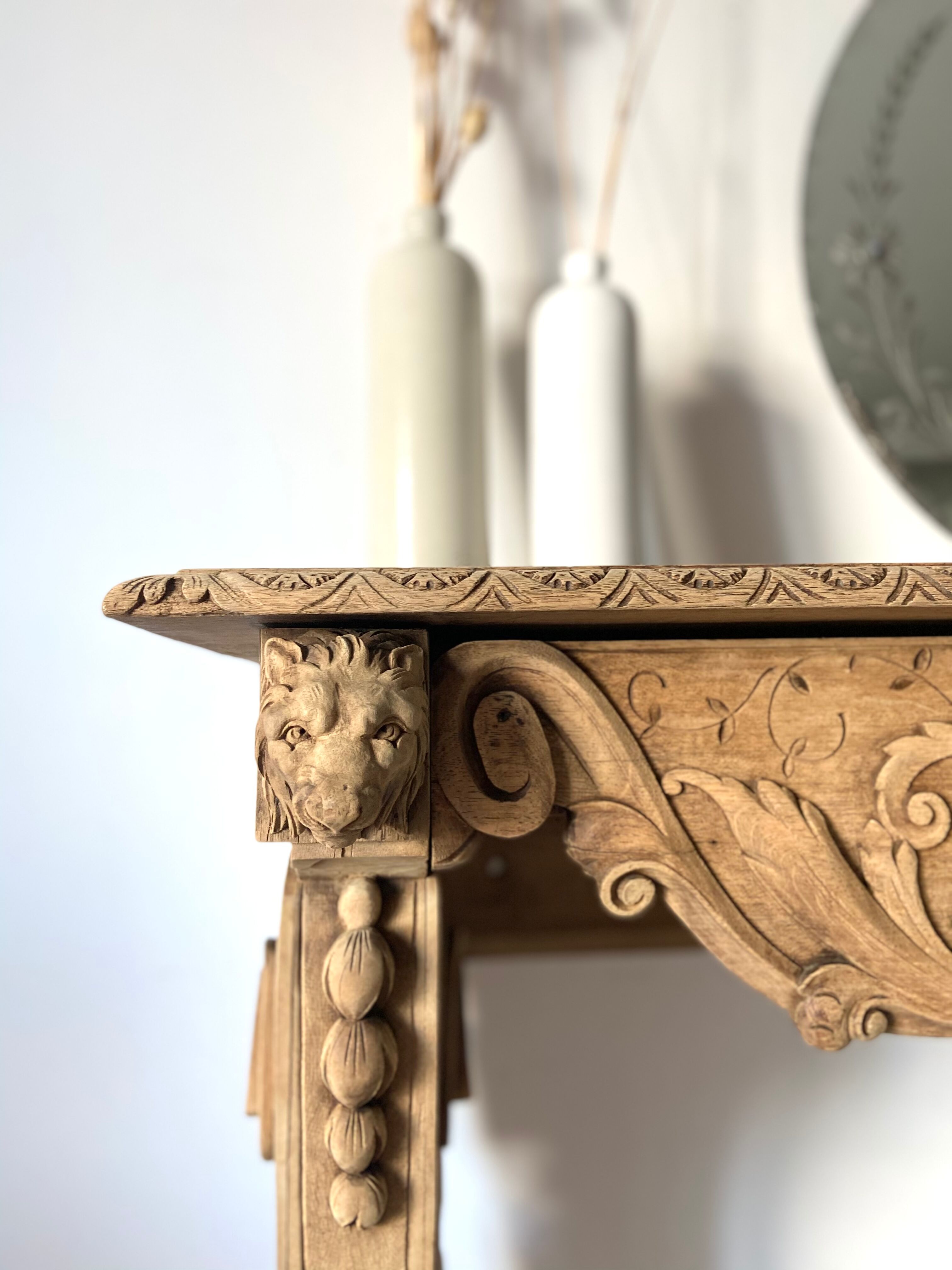 Oak fireplace mantle XIX