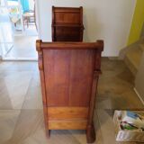 Antique trunk bench - Louis Philippe style - trunk seat - solid wood