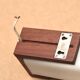 Teak and opaline wall light by Louis Kalff, 1950s