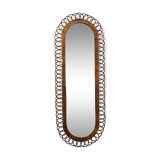 Rattan mirror from the 60's - 125x47cm