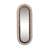 Rattan mirror from the 60's - 125x47cm