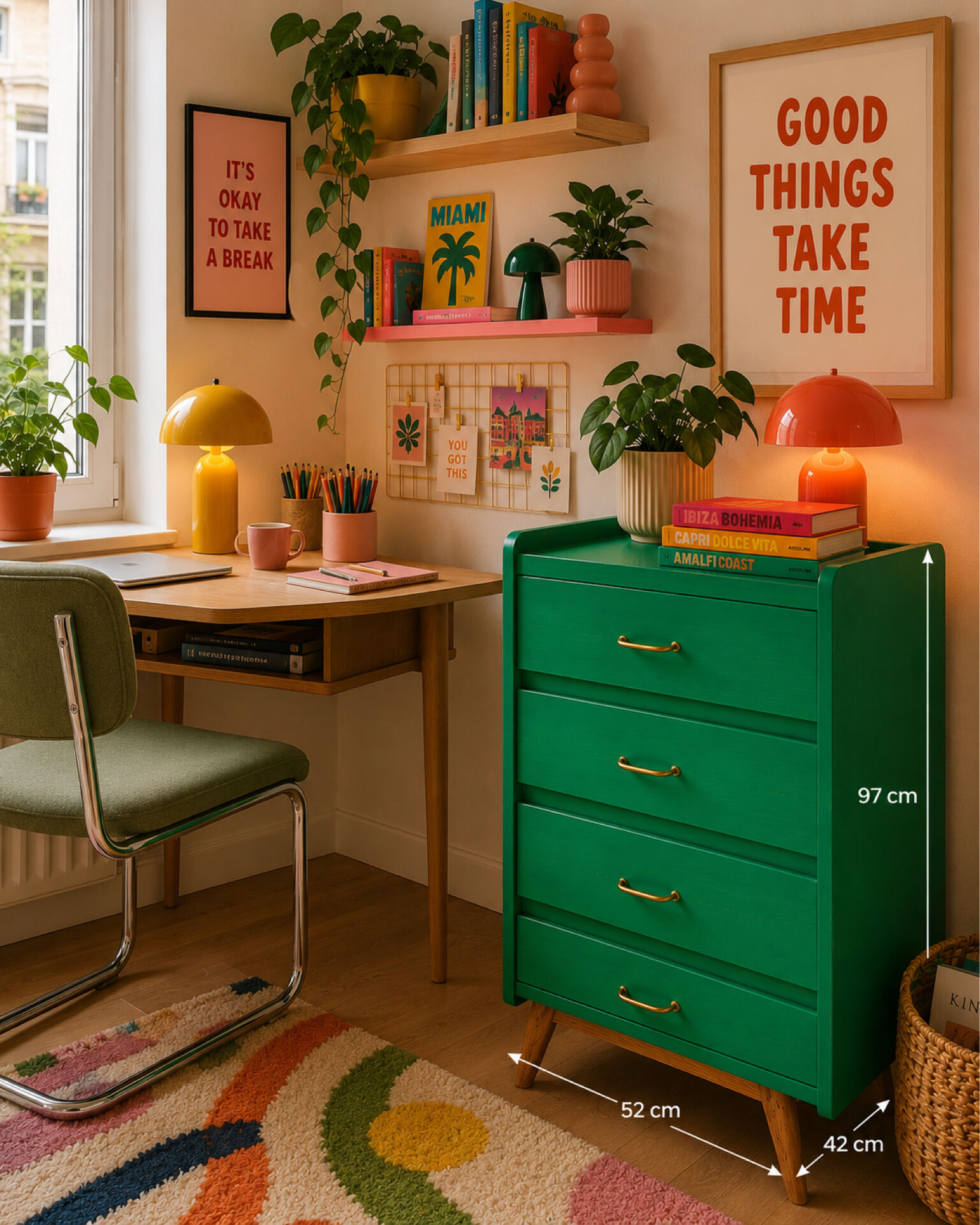 Commode vintage pieds compas 1960