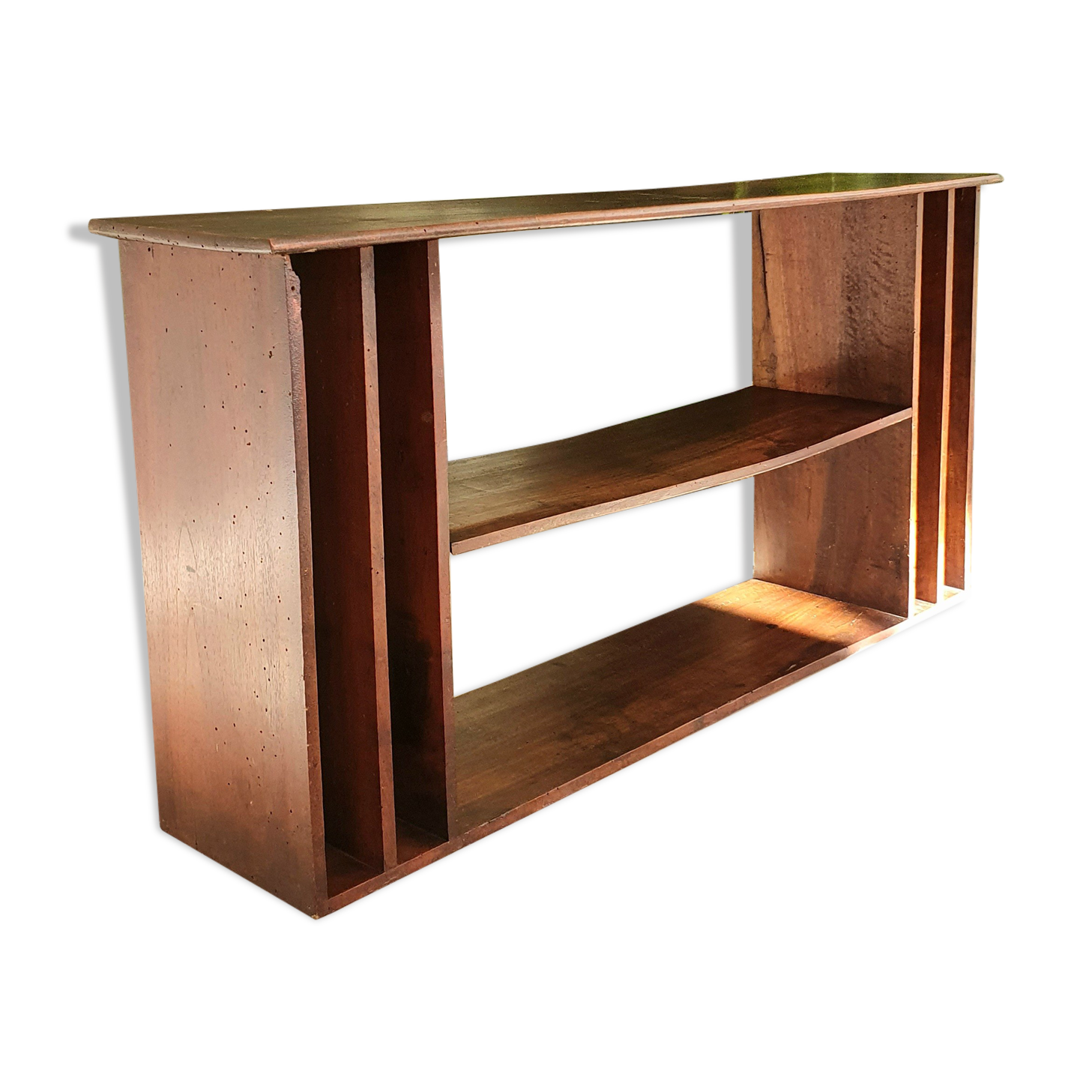 Low antique wooden storage unit