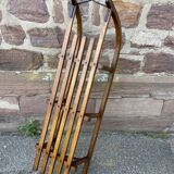 Antique sled toboggan Snow winter sport vintage