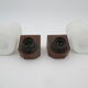 Pair of Scandinavian teak and opaline wall lamps philips