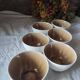 Set of 6 fungus-style glazed ceramic glasses