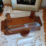 Art Deco box in glass and wood
