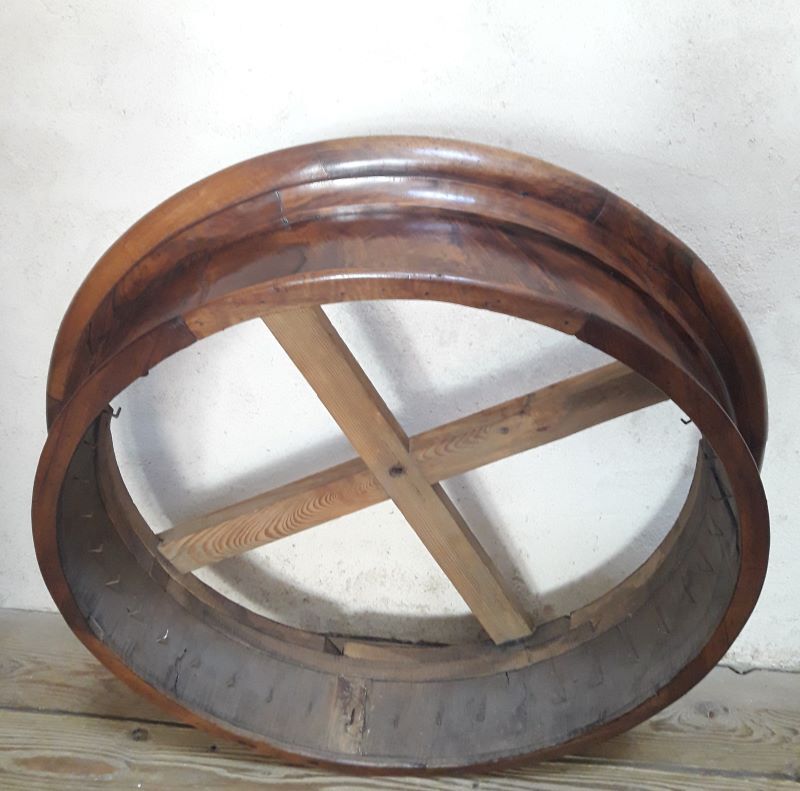 Bed sky, canopy in solid walnut XIX°