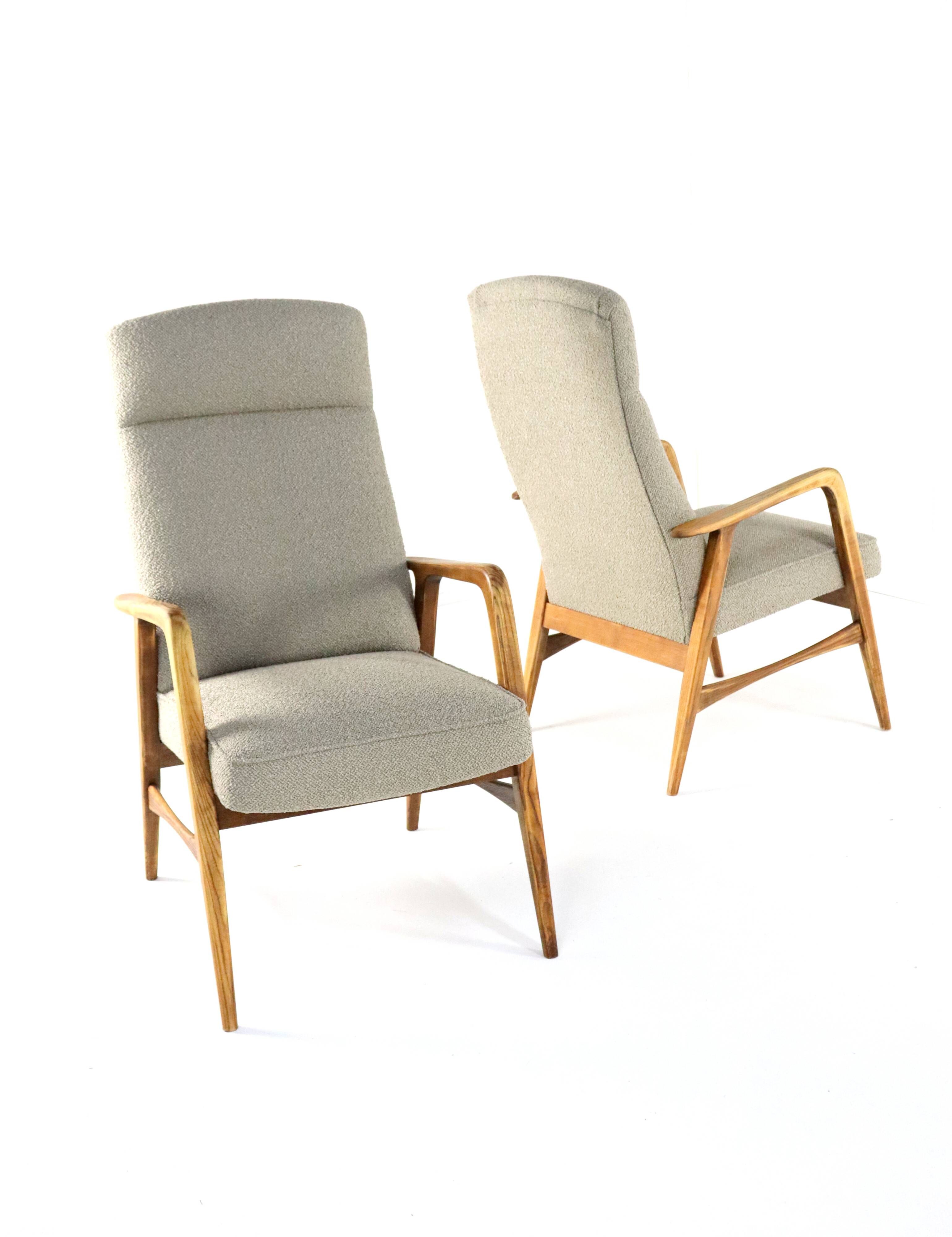 mid century vintage Fauteuil herenmodel 'Duivendrecht beige - opnieuw bekleed