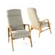 mid century vintage Fauteuil herenmodel 'Duivendrecht beige - opnieuw bekleed