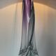 Large Purple Crystal Table Lamp, Signed by Vannes Le Chatel, France