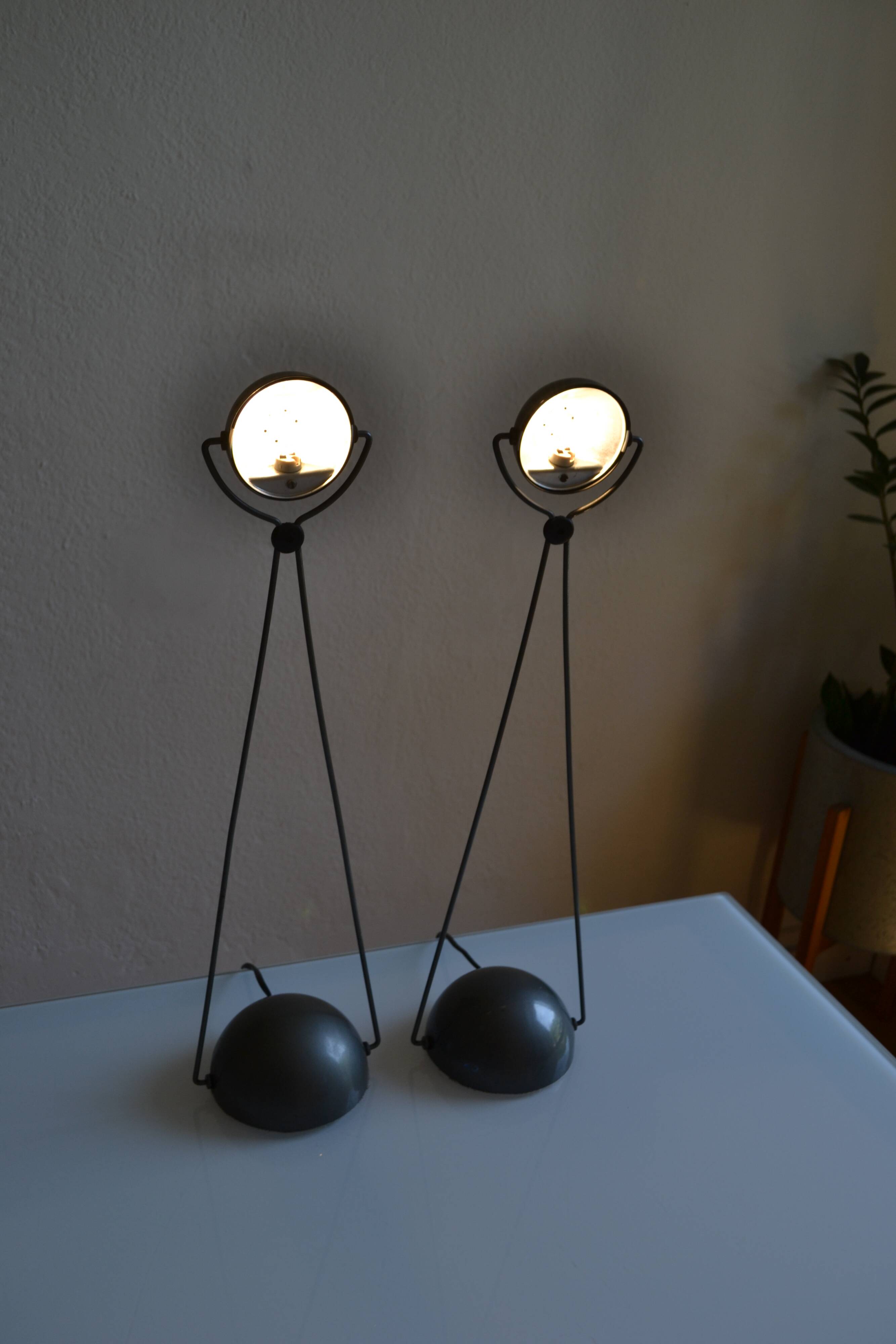 Paire de lampe postmoderniste " meridiana " par Paolo Piva pour stefano Cevoli