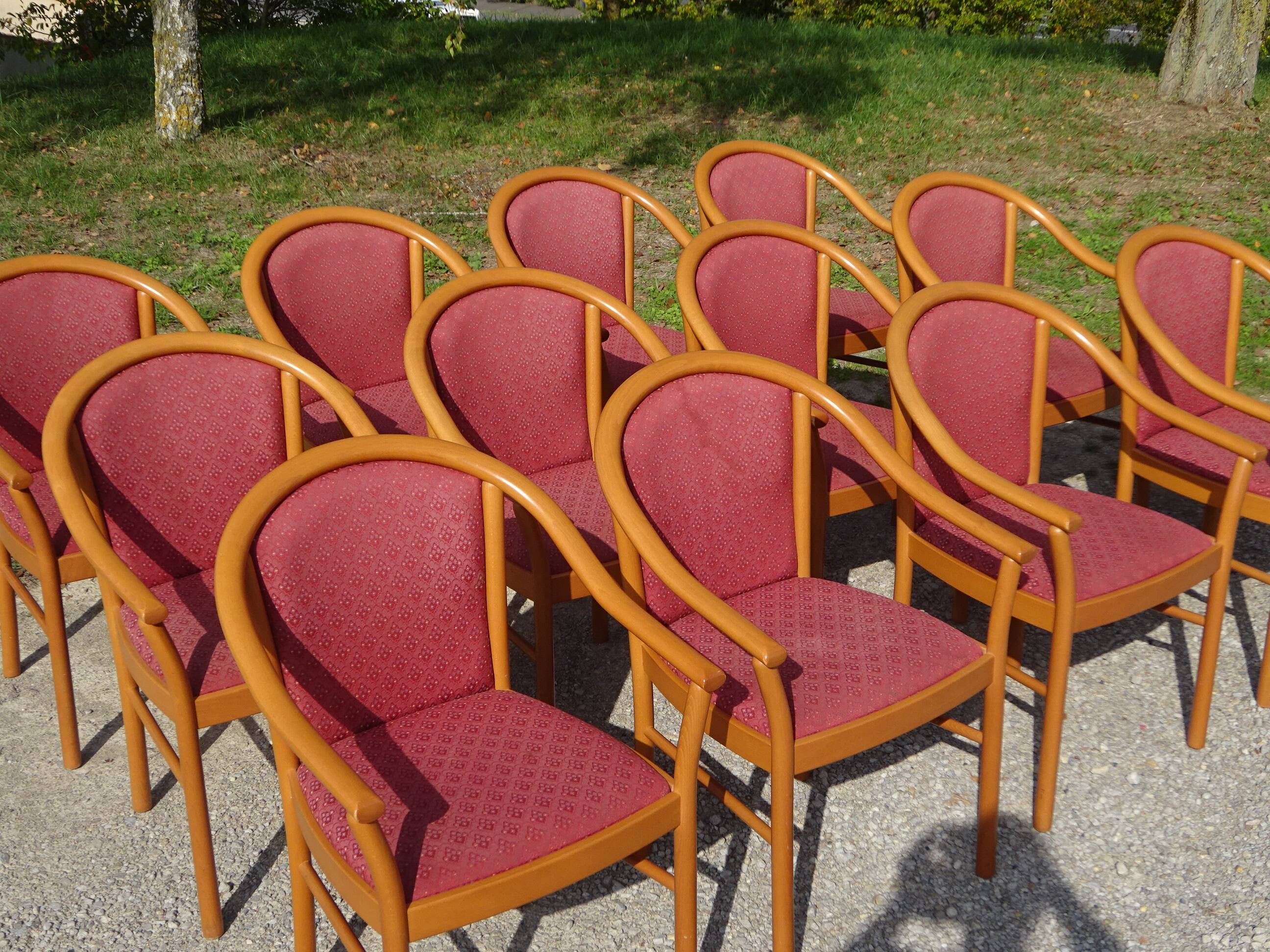 Beech and fabric chair