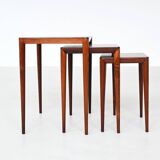 Severin Hansen nesting tables in rosewood Haslev Denmark 1960