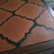 Solid wood coffee table and tiles