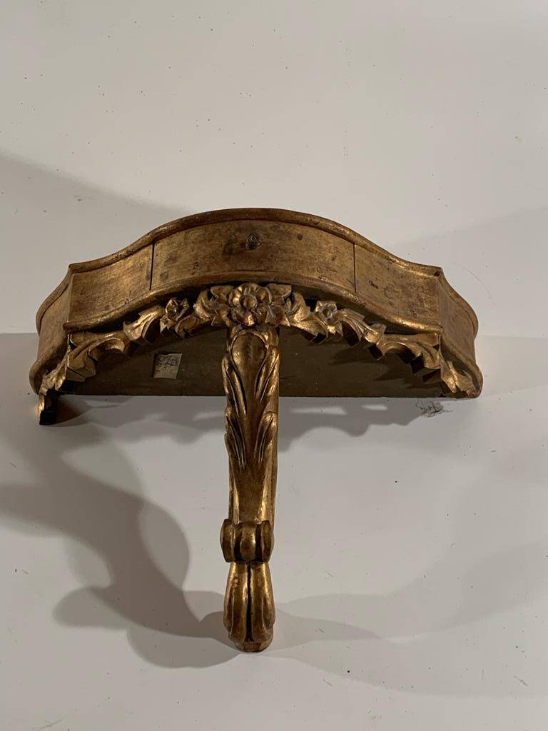 gilded wood console