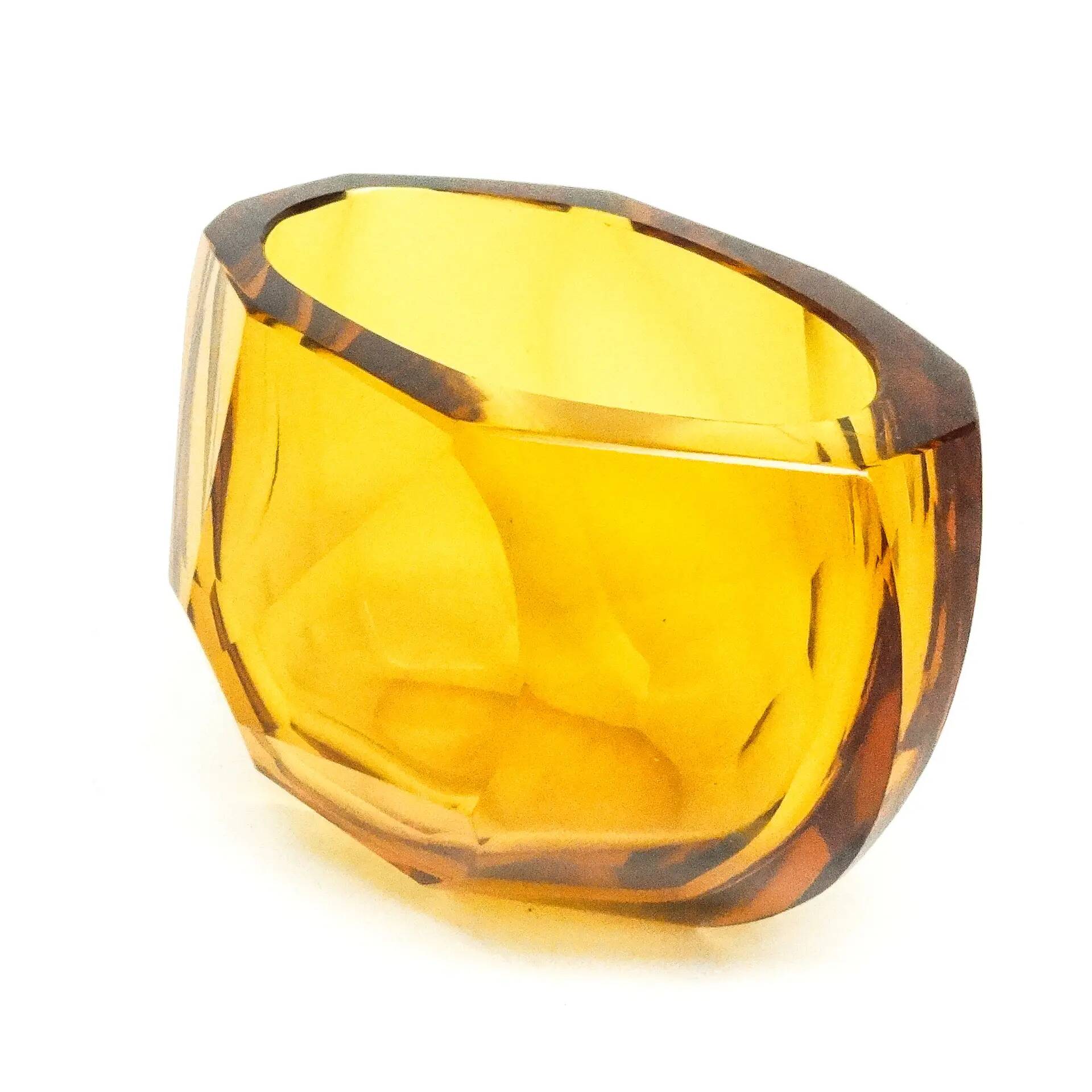 Jardinière Art Déco, cristal, Moser, Tchécoslovaquie, années 1930