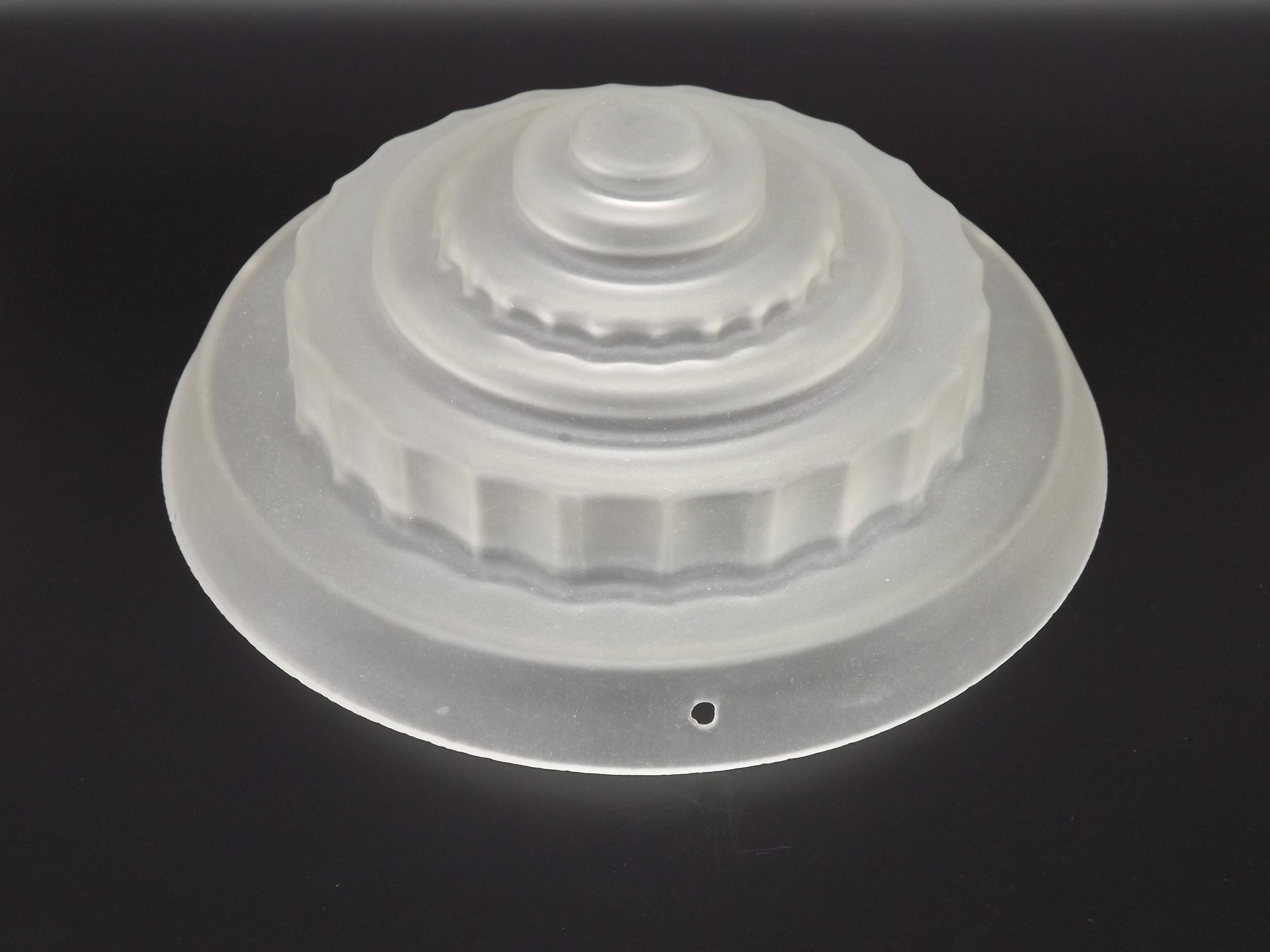 French Vintage Art Deco Skyscraper Style Opaque Glass Pendant Lamp Shade 52