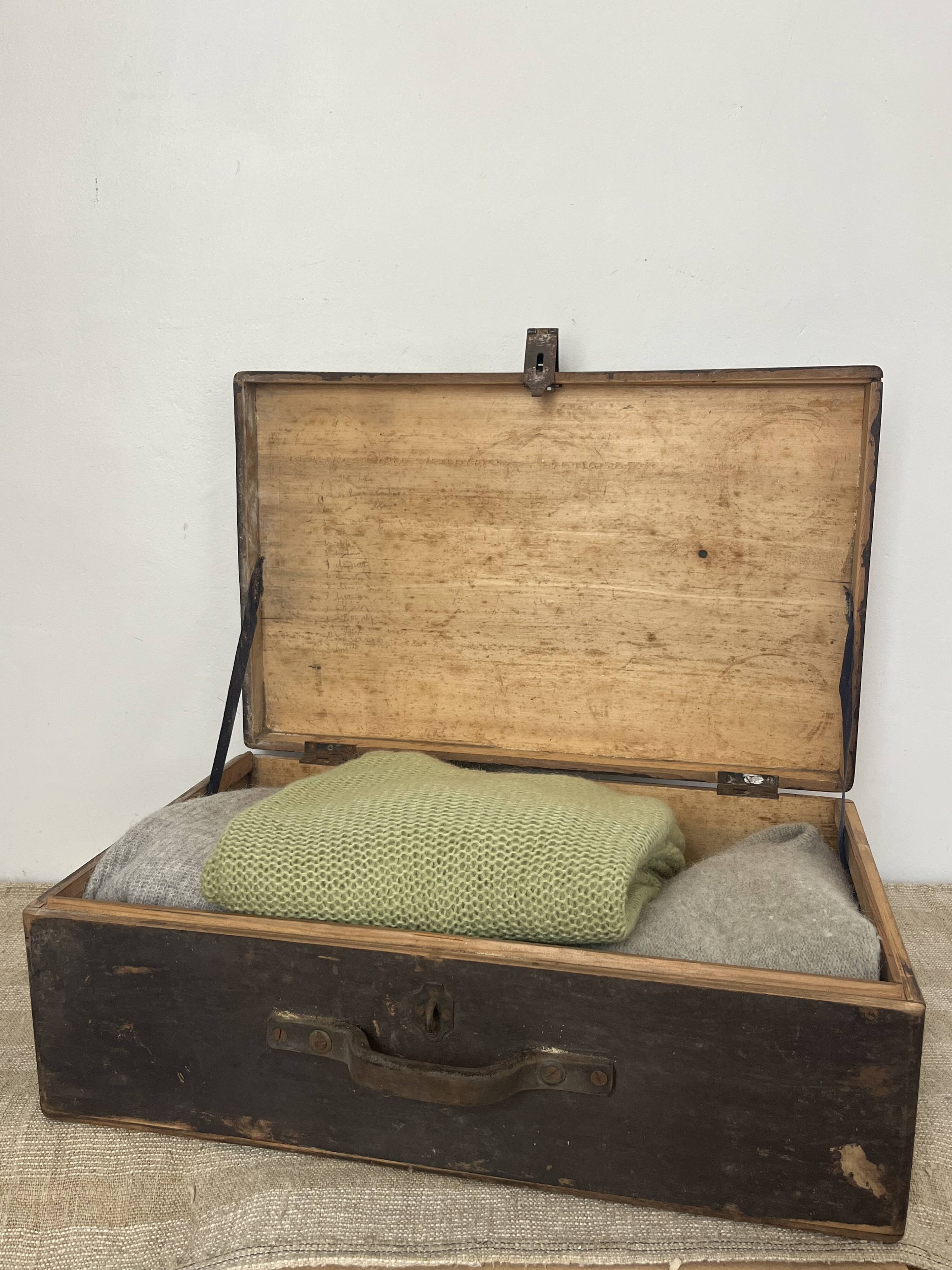 Wooden suitcase, storage, decoration