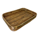 Rattan and brass tray, Italy, circa 1970s