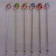 fish shaped glass cocktail stirrers
