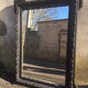 Miroir ancien Bois & Stuc Noir mate