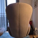 Tilburg Bo Concept reclining and swivel armchair with adjustable headrest + Tilburg ottoman